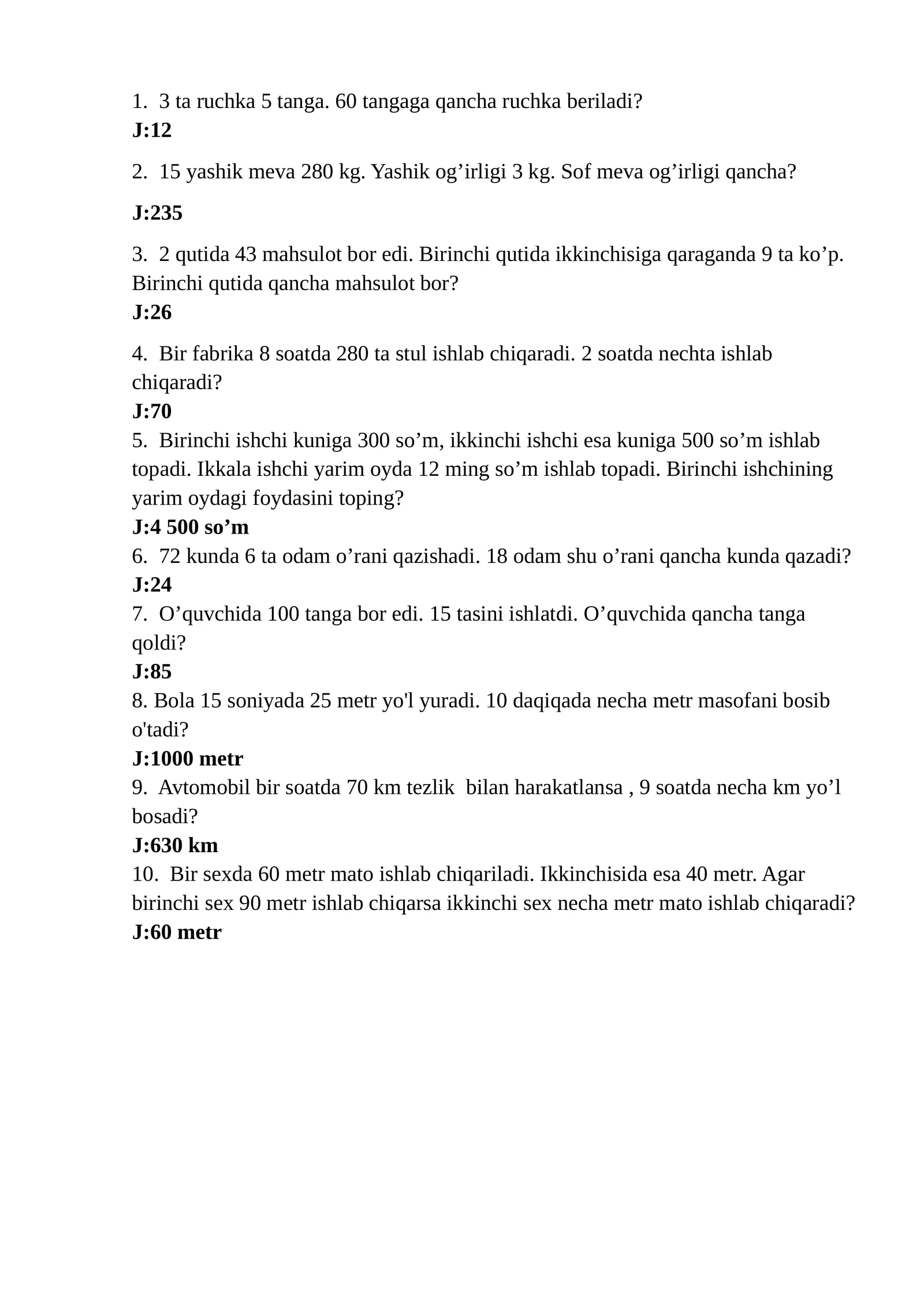 Ichki ishlar organlariga kiruvchilar uchun matematik va psixologik testlar