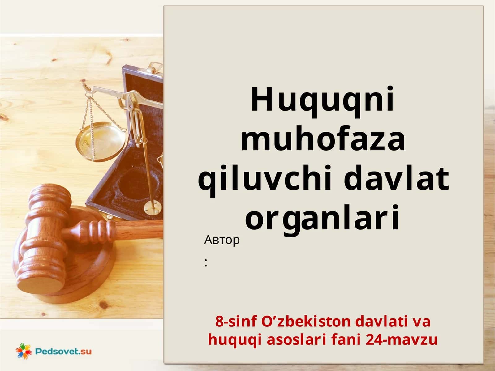 Huquqnimuhofazaqiluvchidavlatorganlari