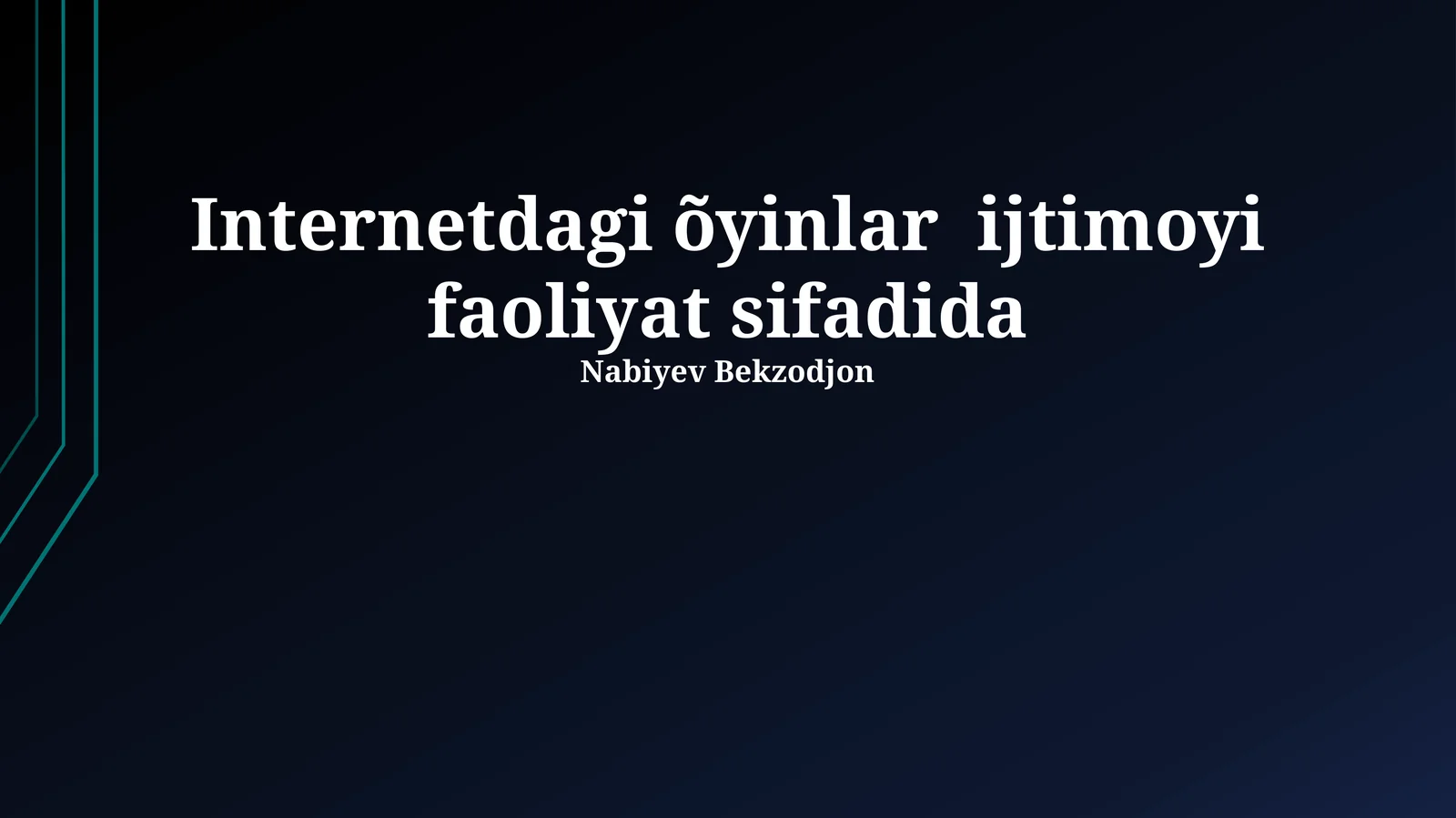 Onlayn O'yinlarning Ijtimoiy Ta'siri