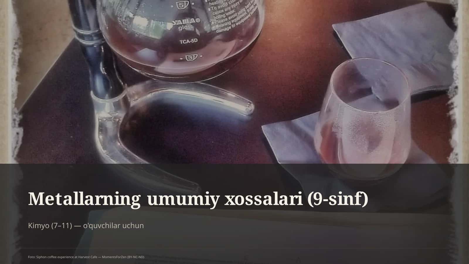 Metallarning umumiy xossalari (9-sinf)