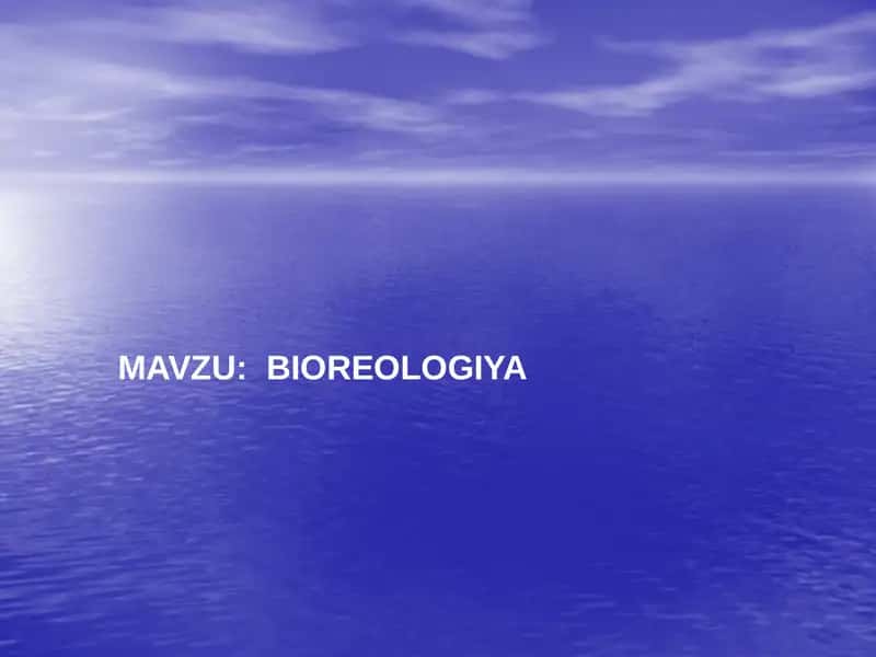 BIOREOLOGIYA