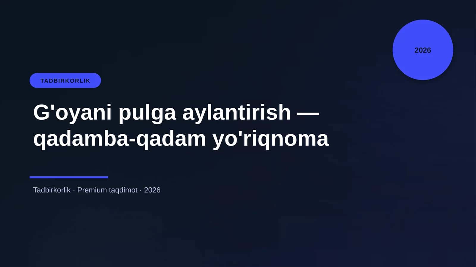 G'oyani pulga aylantirish — qadamba-qadam yo'riqnoma