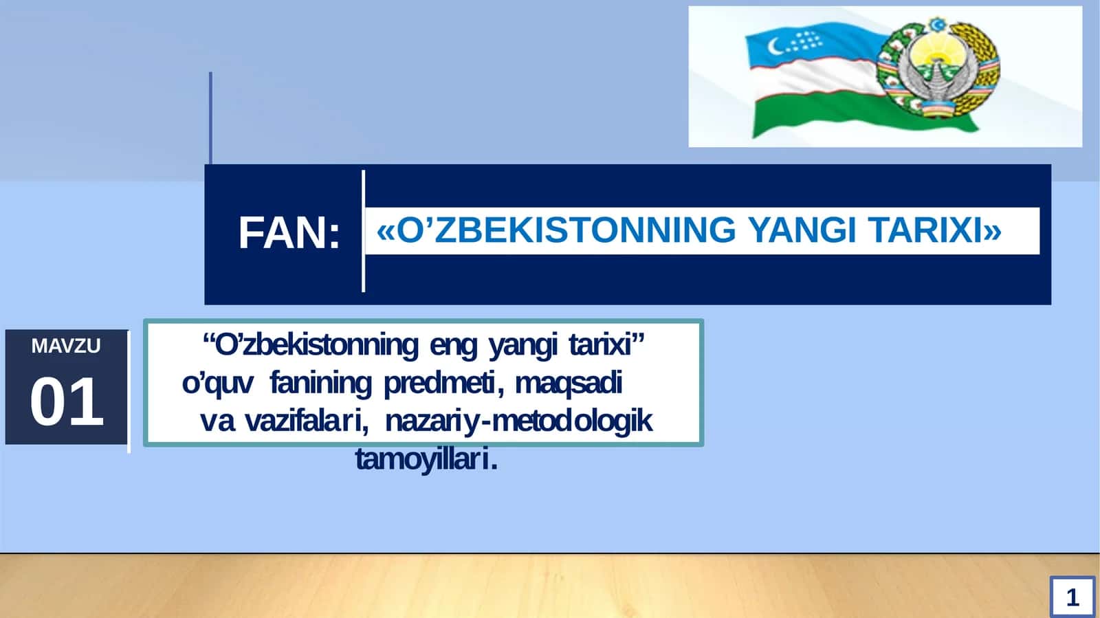 O’zbekistonningeng yangi tarixi