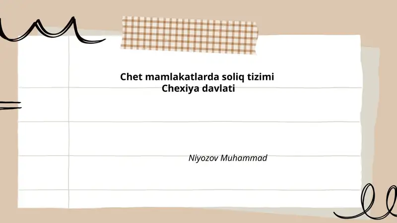 Chexiya soliq tizimi