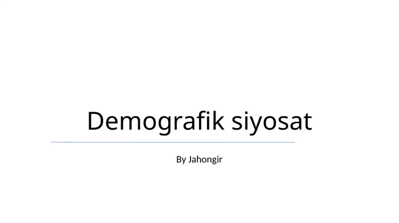 Demografik siyosat