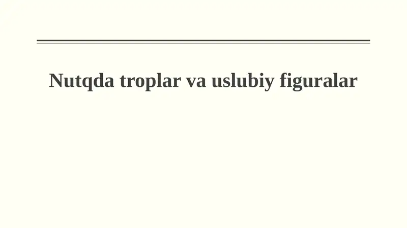 Nutq uslublari va badiiy vositalar