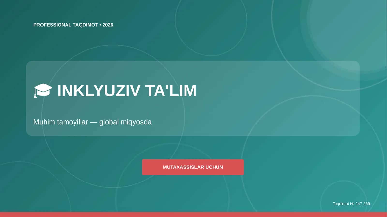 PROFESSIONAL TAQDIMOT • 2026