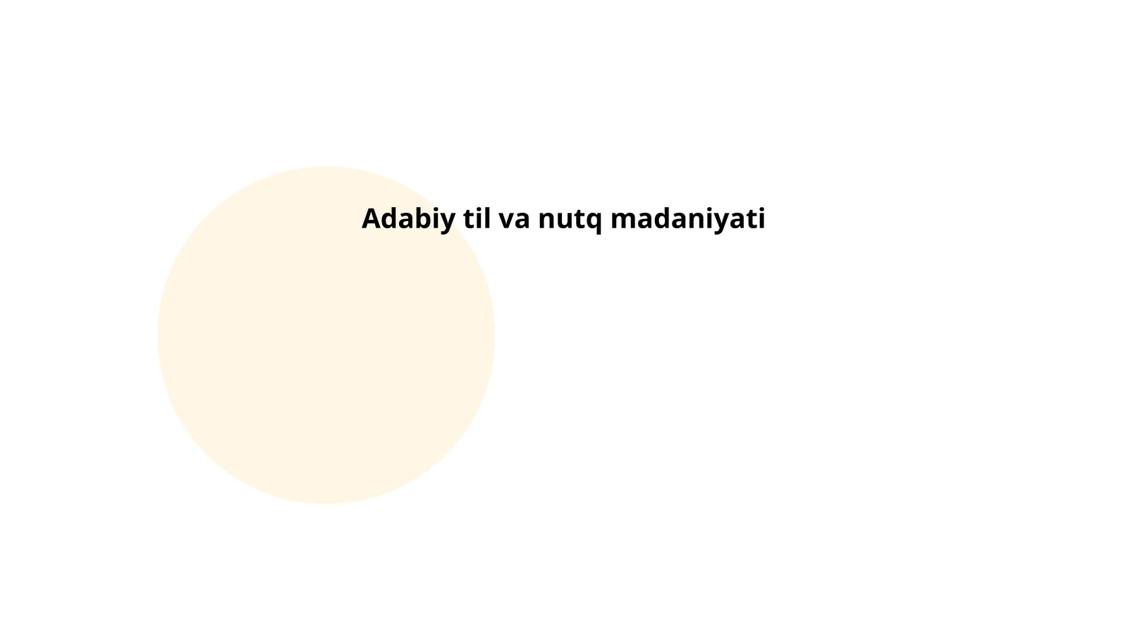 Adabiy til va nutq madaniyati