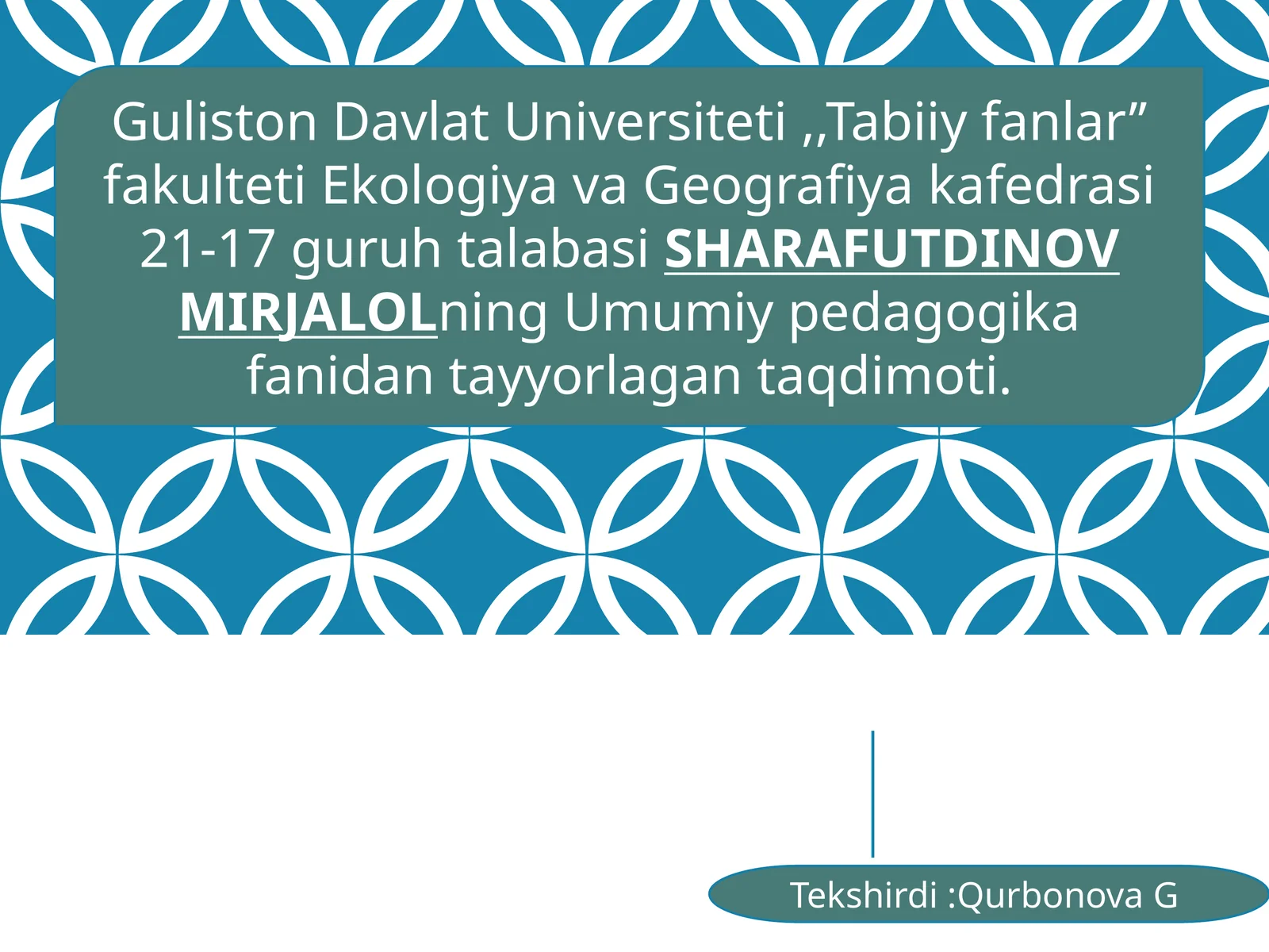 Pedagogika fanining maqsad va vazifalari