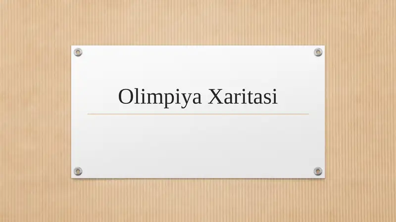 Olimpiya Xaritasi
