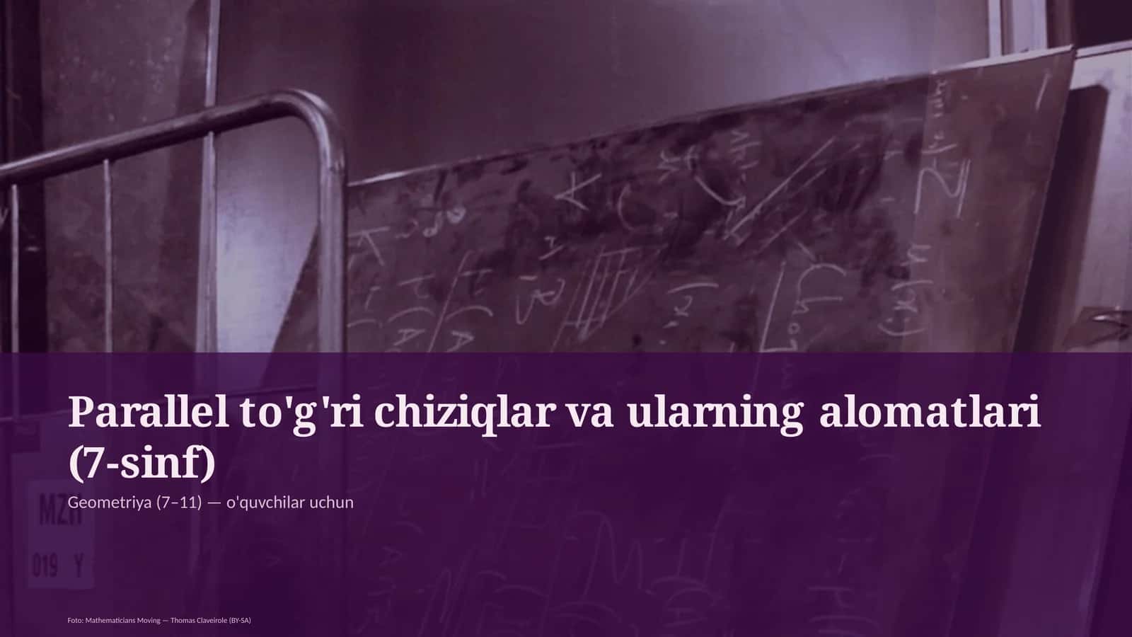 Parallel to'g'ri chiziqlar va ularning alomatlari (7-sinf)