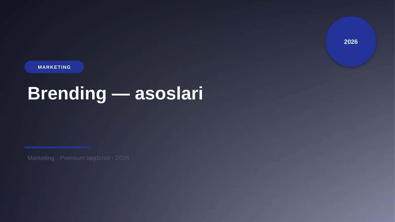 Brending — asoslari