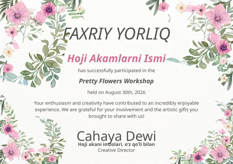 Faxriy yorliq shablon PowerPoint