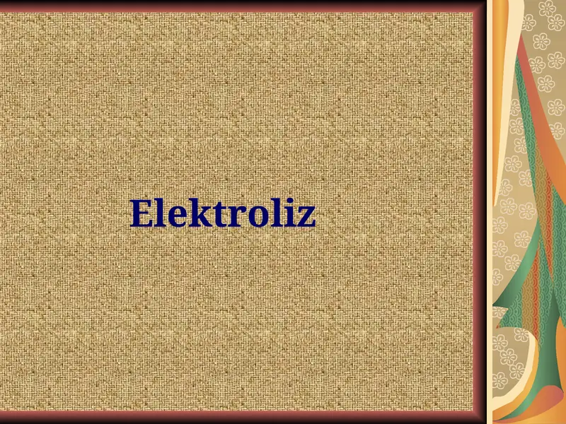 Elektroliz