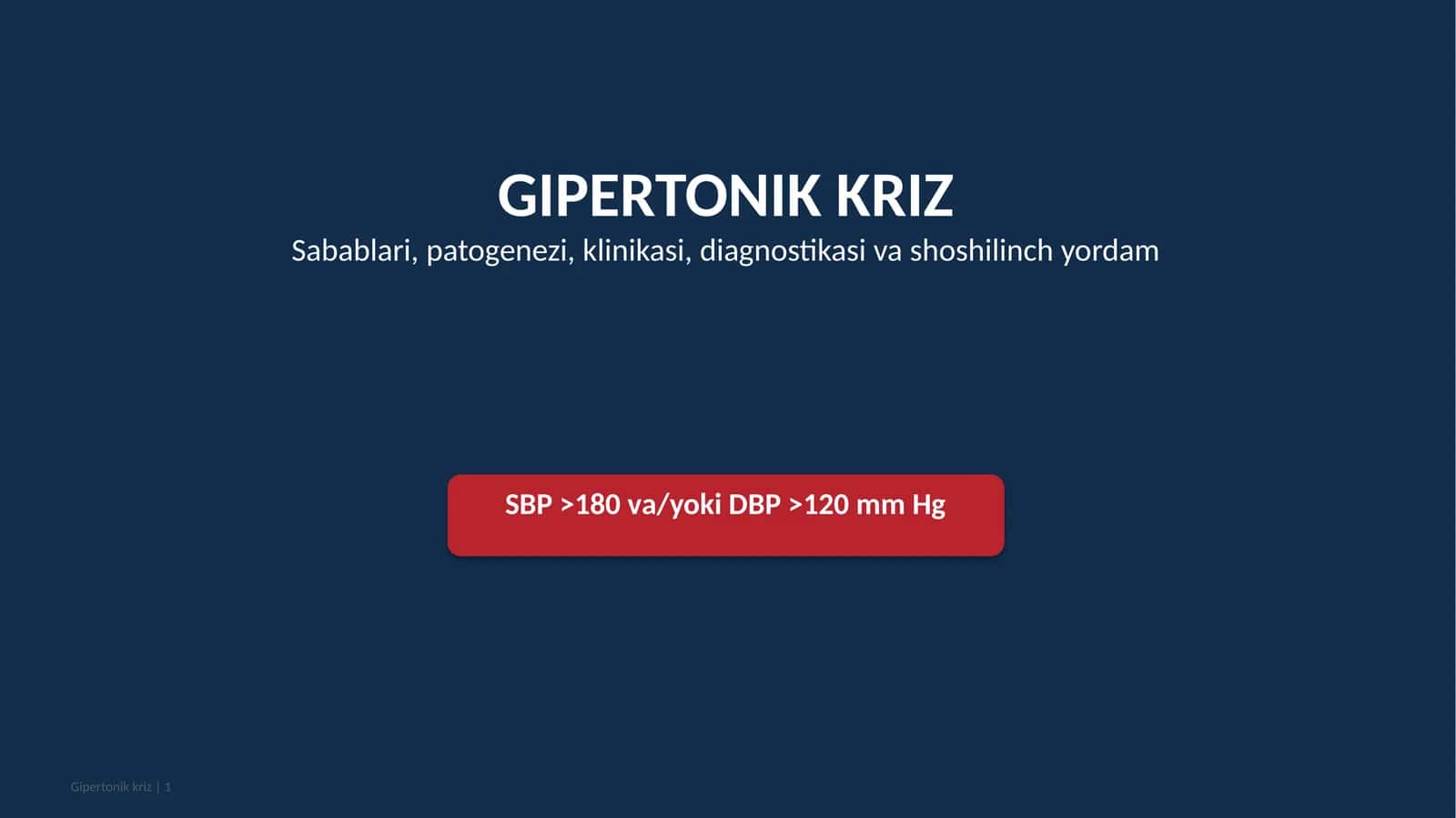 GIPERTONIK KRIZ