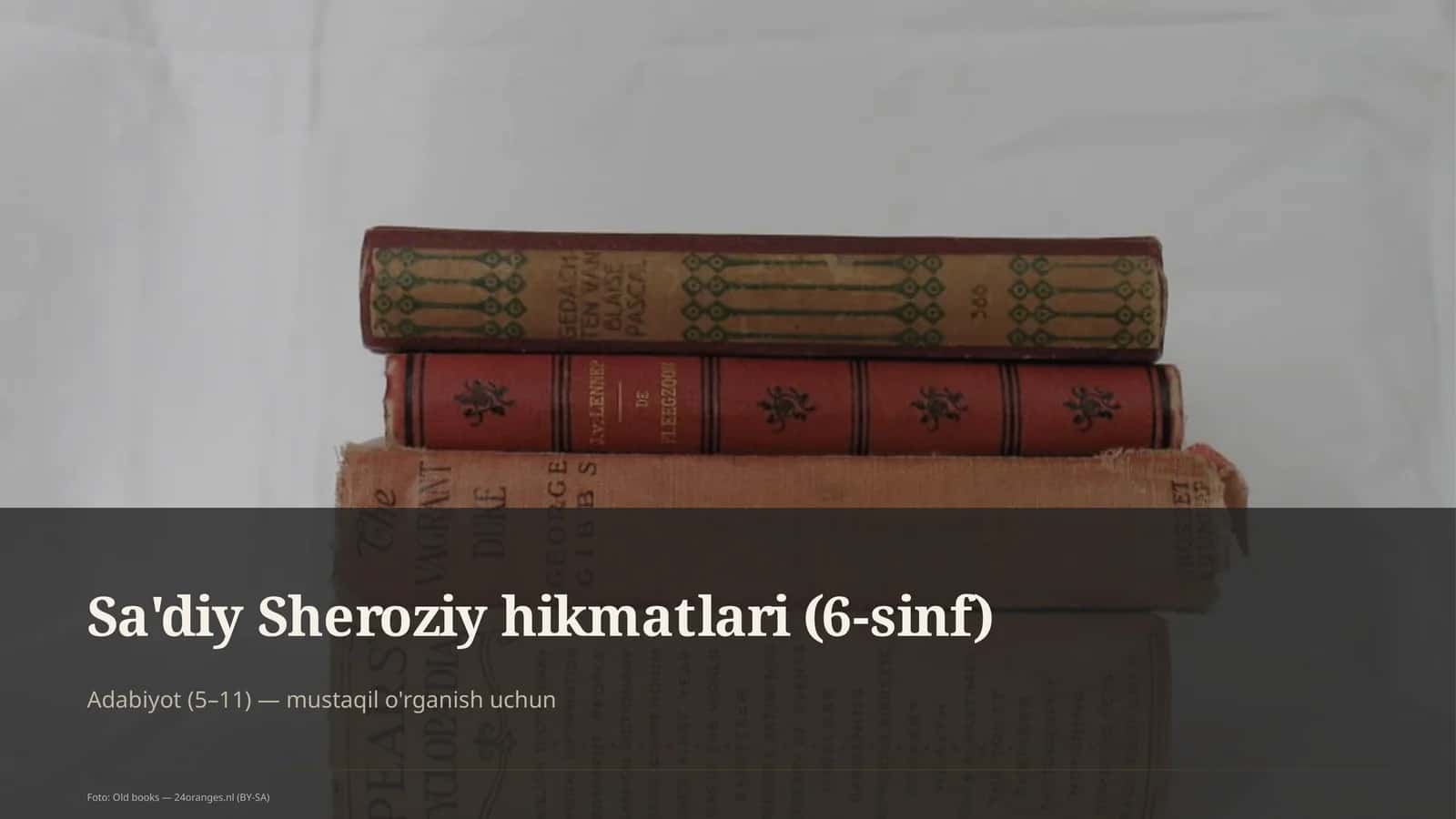 Sa'diy Sheroziy hikmatlari (6-sinf)