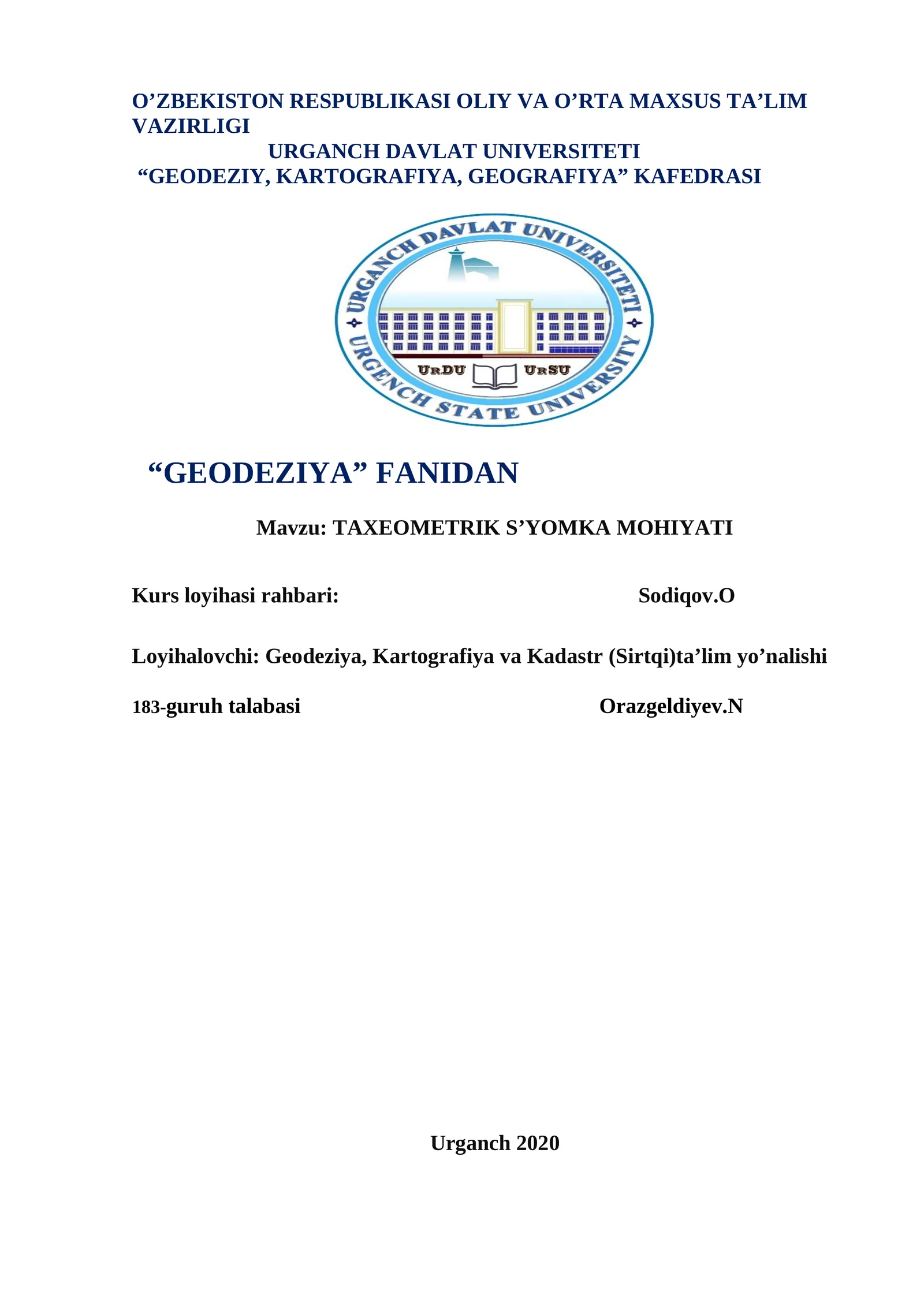 TAXEOMETRIK S’YOMKA MOHIYATI