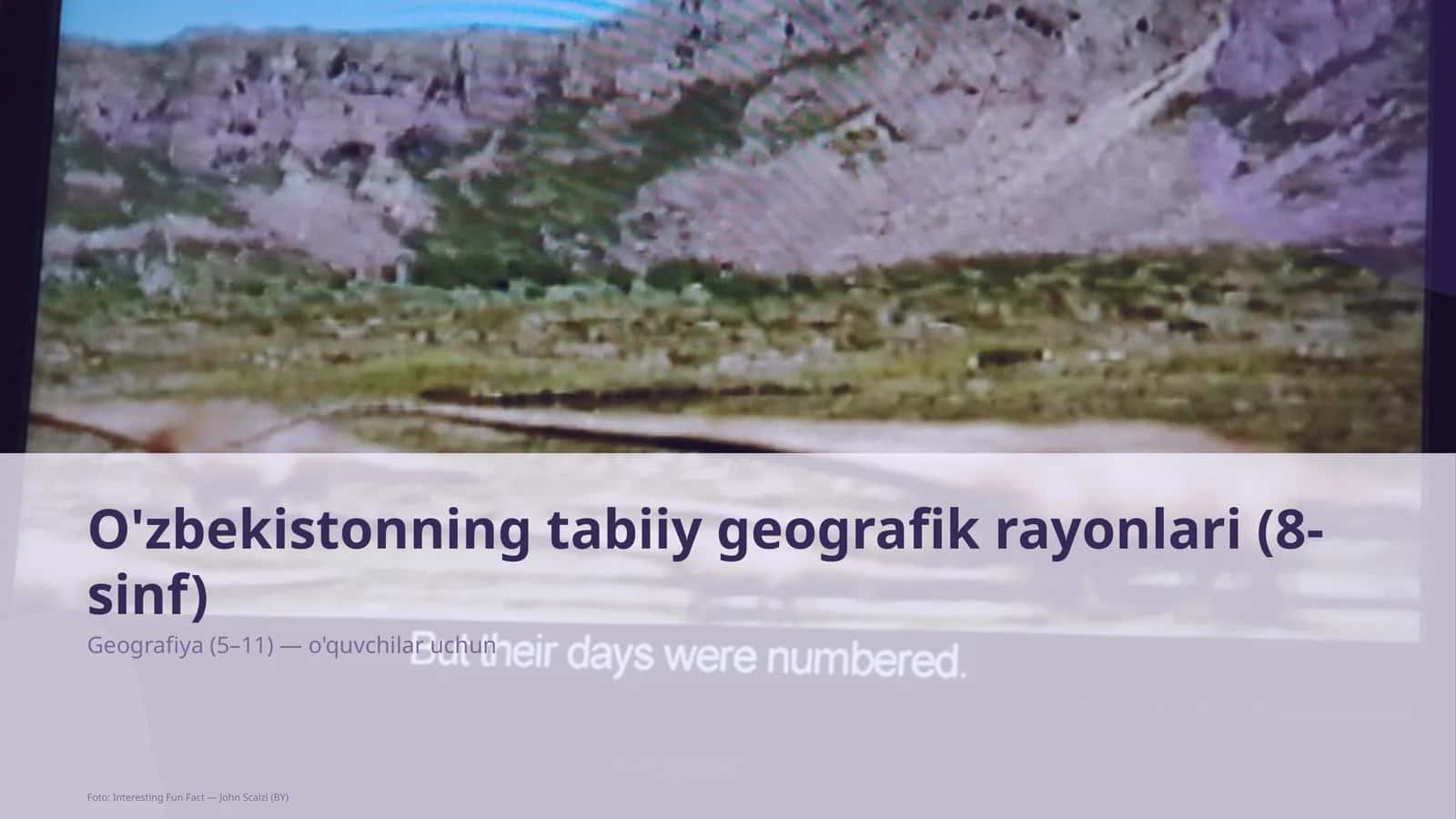 O'zbekistonning tabiiy geografik rayonlari (8-sinf)