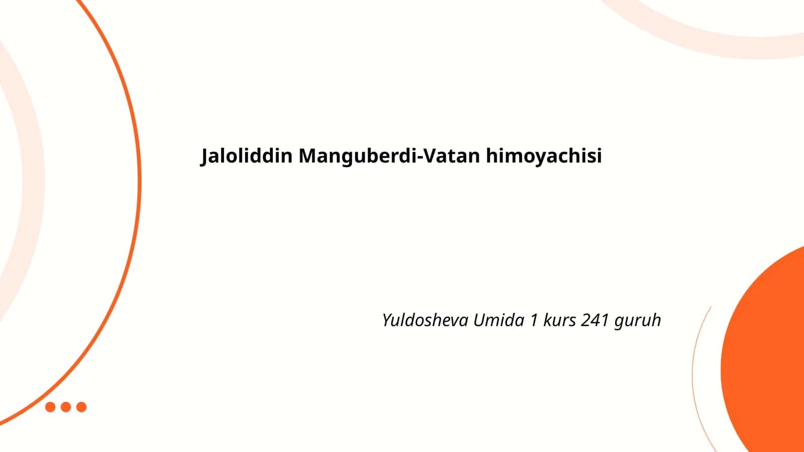 Jaloliddin Manguberdi-Vatan himoyachisi