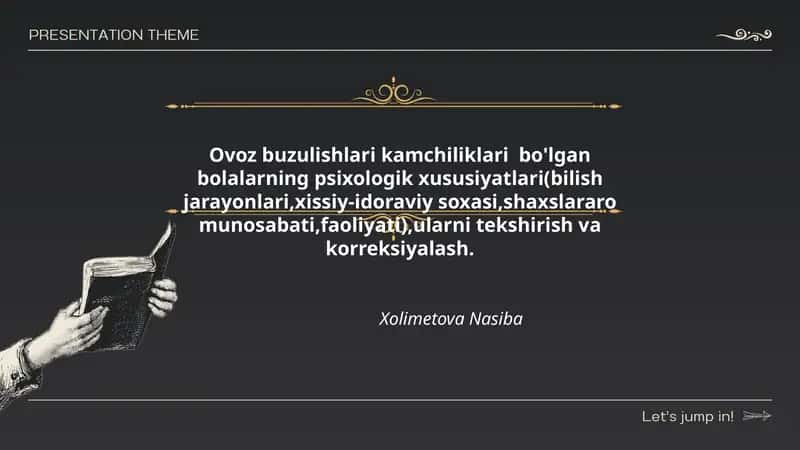 Ovoz buzulishlari kamchiliklari bo'lgan bolalarning psixologik xususiyatlari