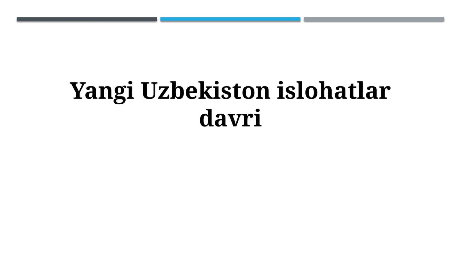 Yangi Uzbekistonislohatlardavri