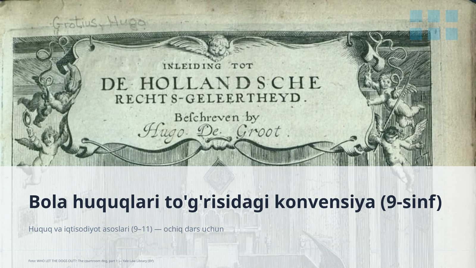 Huquq va iqtisodiyot asoslari (9–11) — ochiq dars uchun