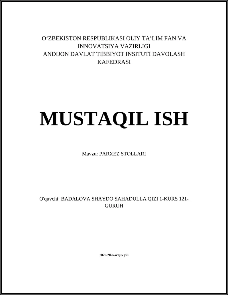 PARXEZ STOLLARI