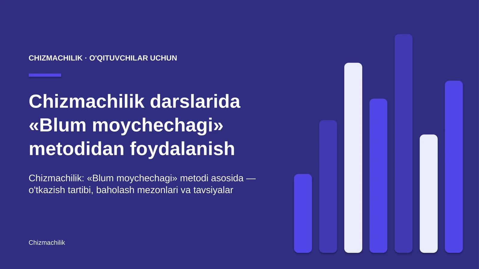 chizmachilik darslarida blum moychechagi metodidan foydalanish 1149