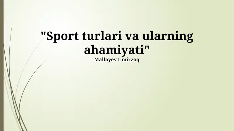 Sportning foydalari