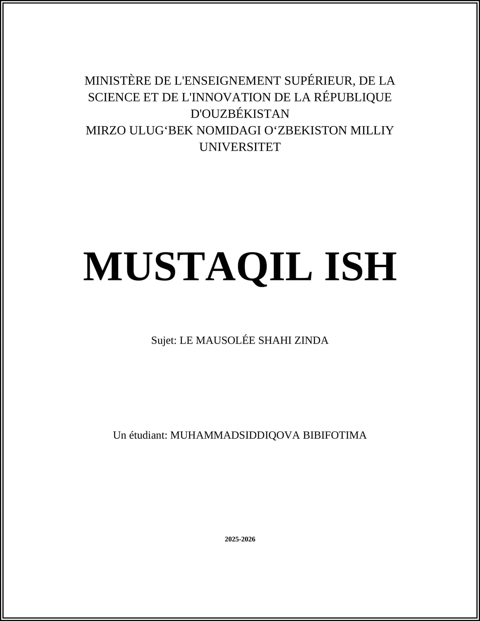 Le mausolée Shahi Zinda