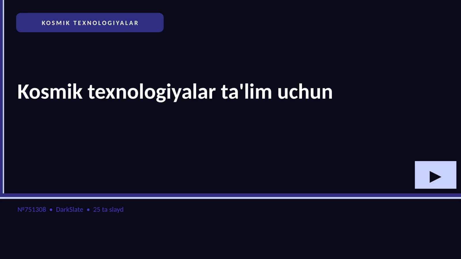 Kosmik texnologiyalar ta'lim uchun