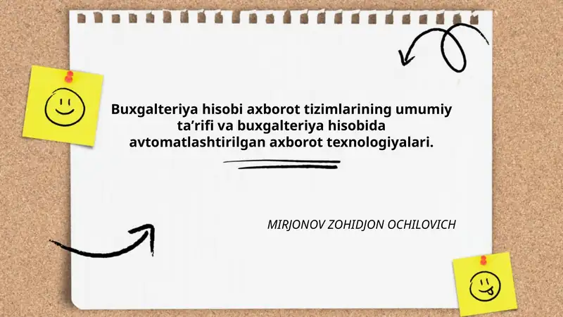 Buxgalteriya hisobida avtomatlashtirilgan axborot texnologiyalari