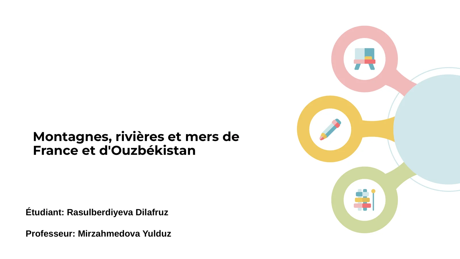 Montagnes, rivières et mers de France et d'Ouzbékistan