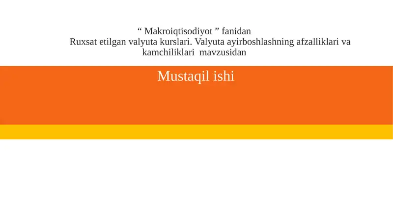 Ruxsat etilgan valyuta kurslari