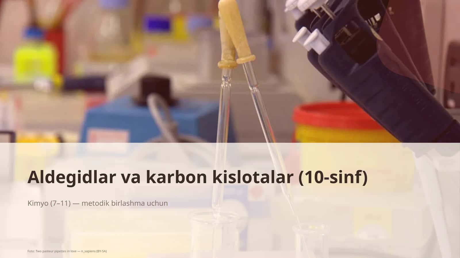Aldegidlar va karbon kislotalar (10-sinf)