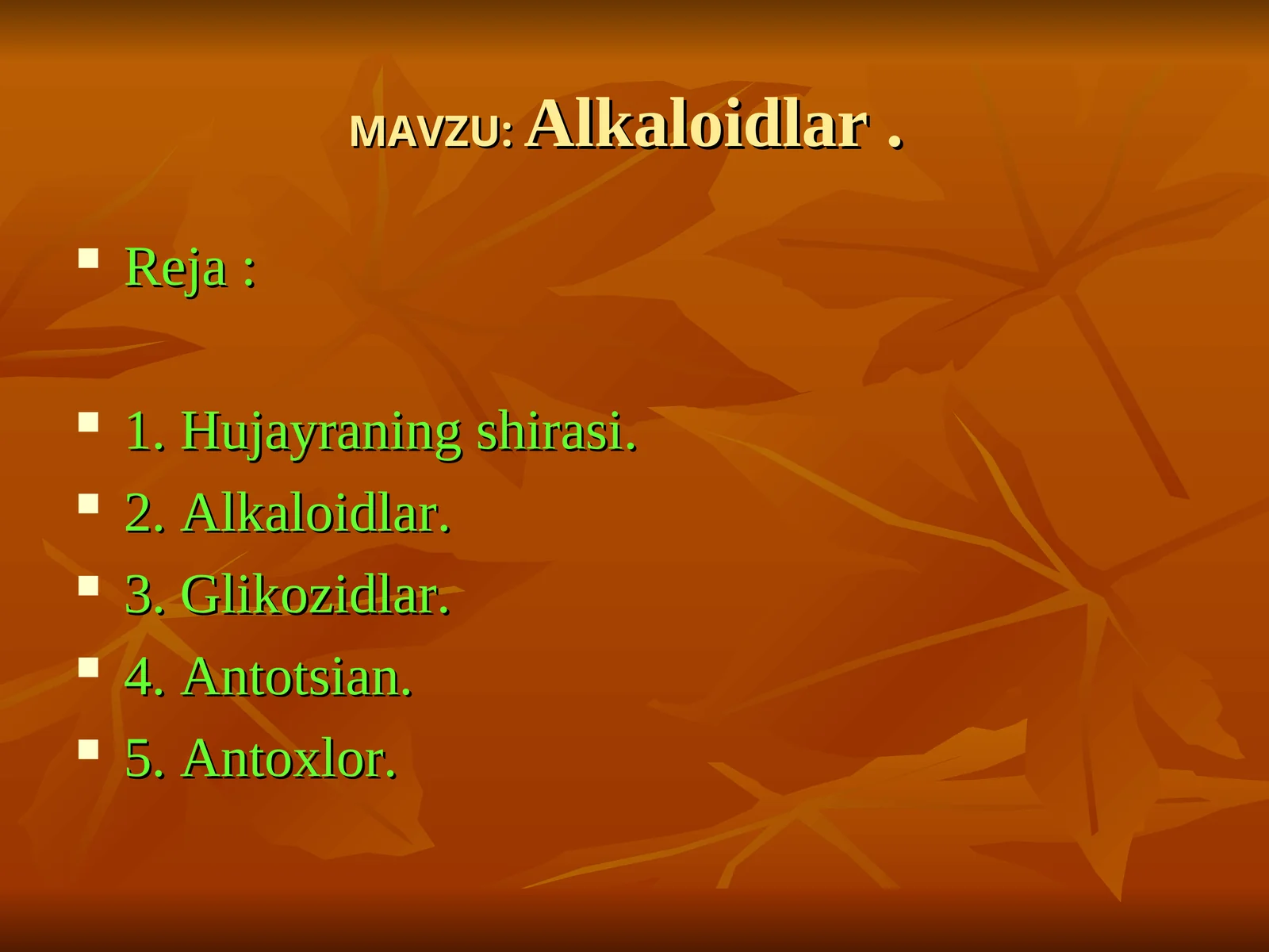 Alkaloidlar