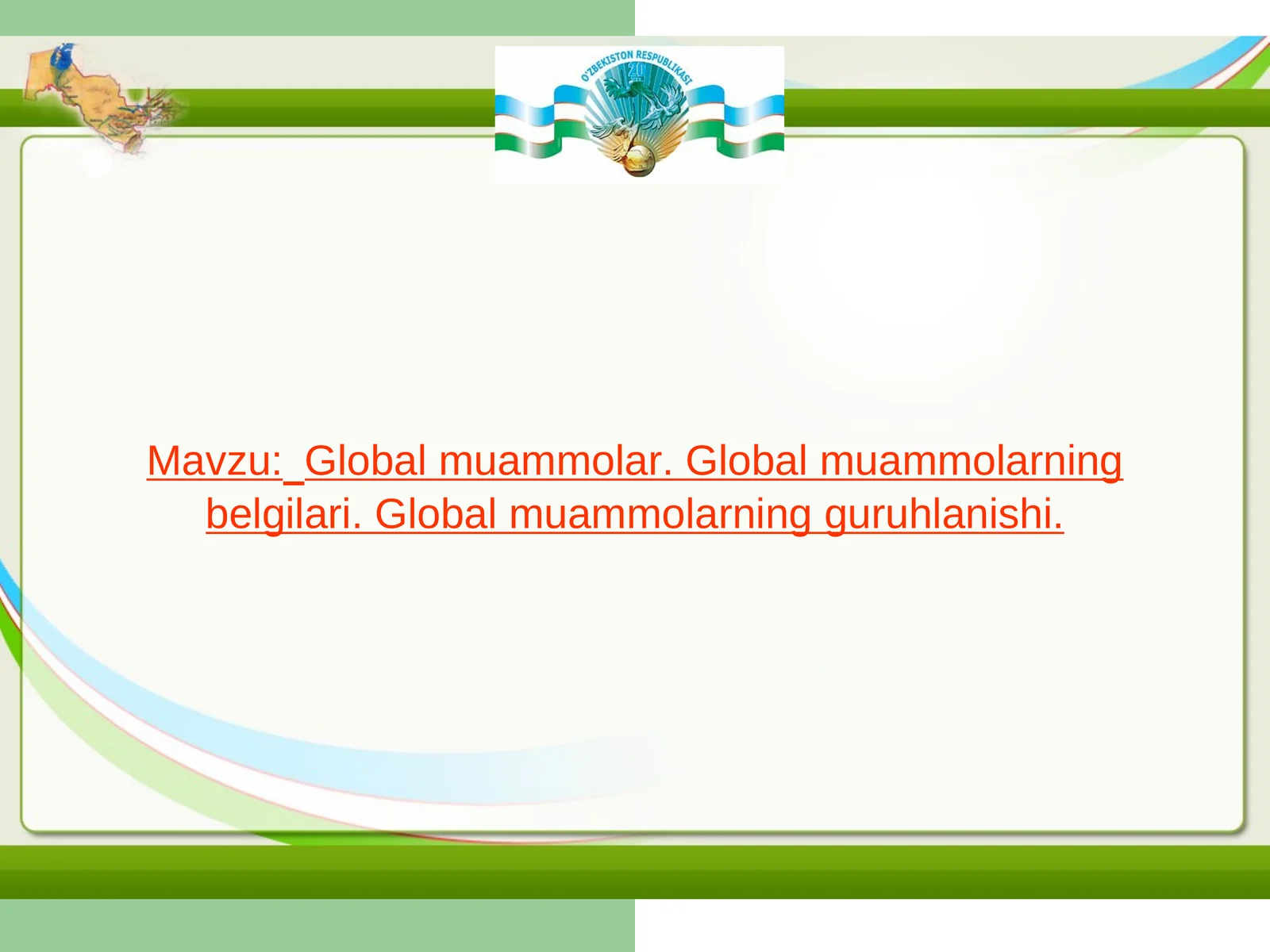 Global muammolar