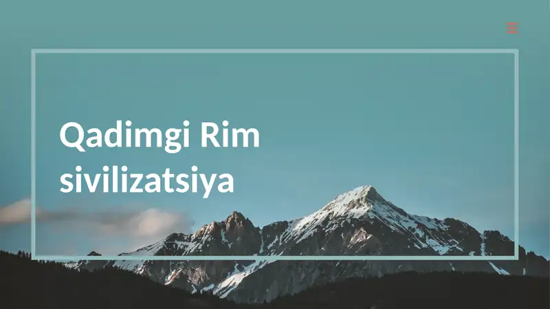 Qadimgi Rim sivilizatsiyasi