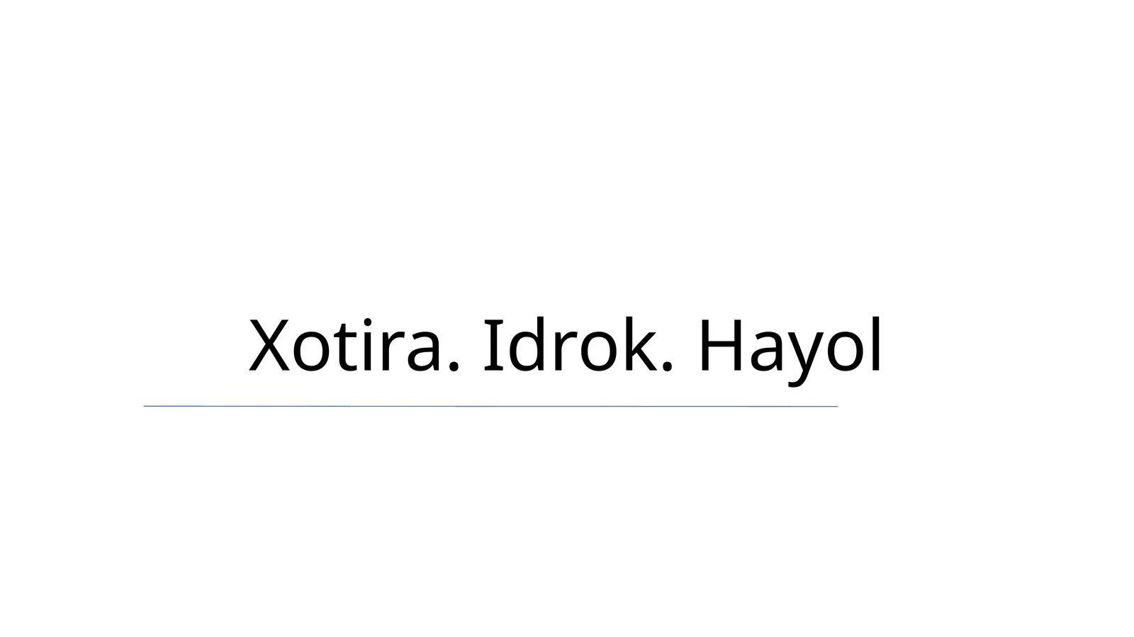 Xotira, Idrok, Hayol
