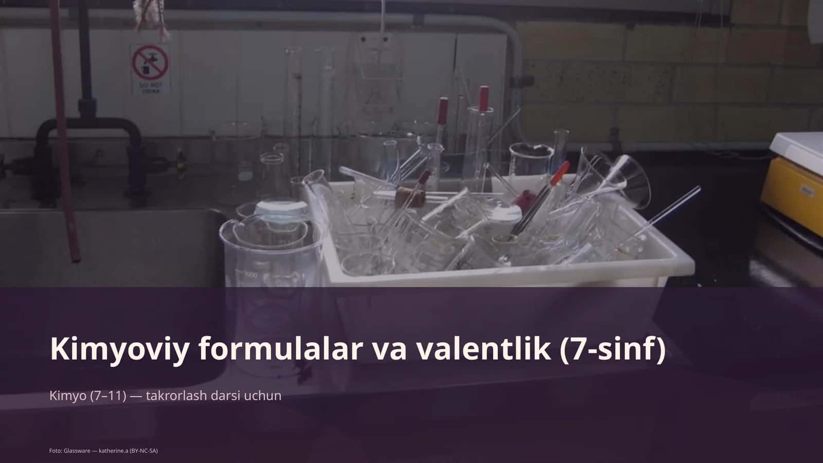Kimyoviy formulalar va valentlik (7-sinf)