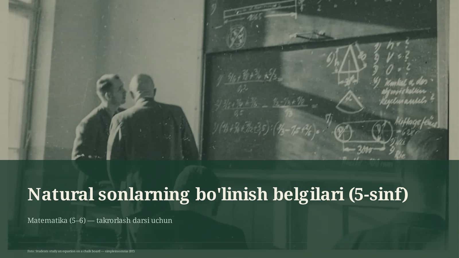 Natural sonlarning bo'linish belgilari (5-sinf)