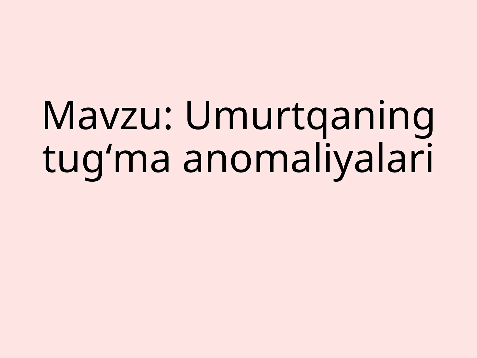 Umurtqa tug‘ma anomaliyalari