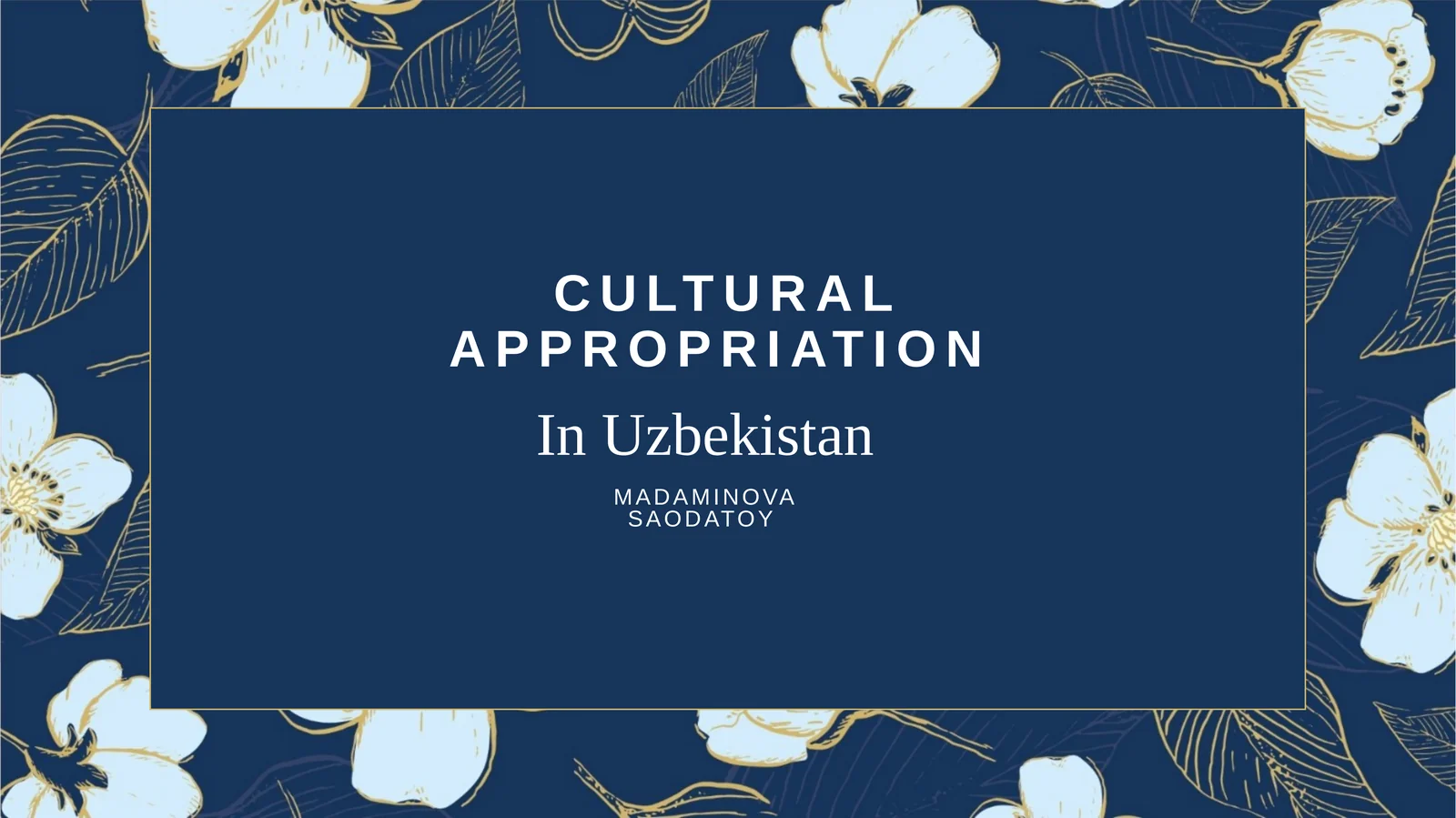 CULTURAL APPROPRIATION