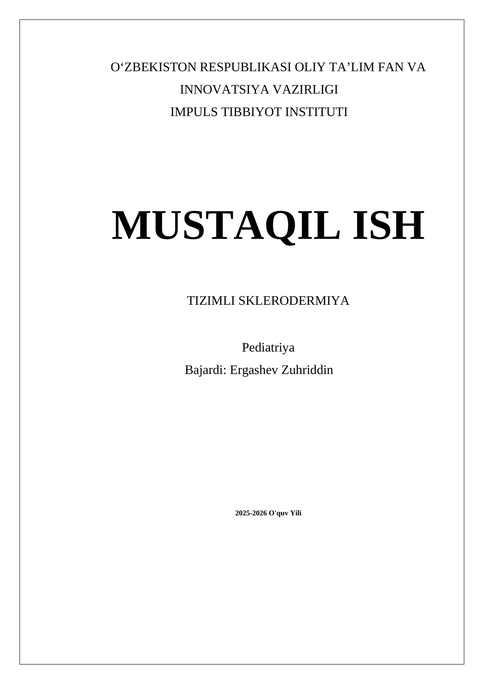Tizimli Sklerodermiya