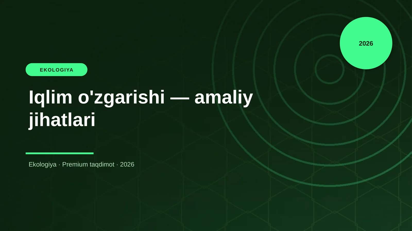 Iqlim o'zgarishi — amaliy jihatlari