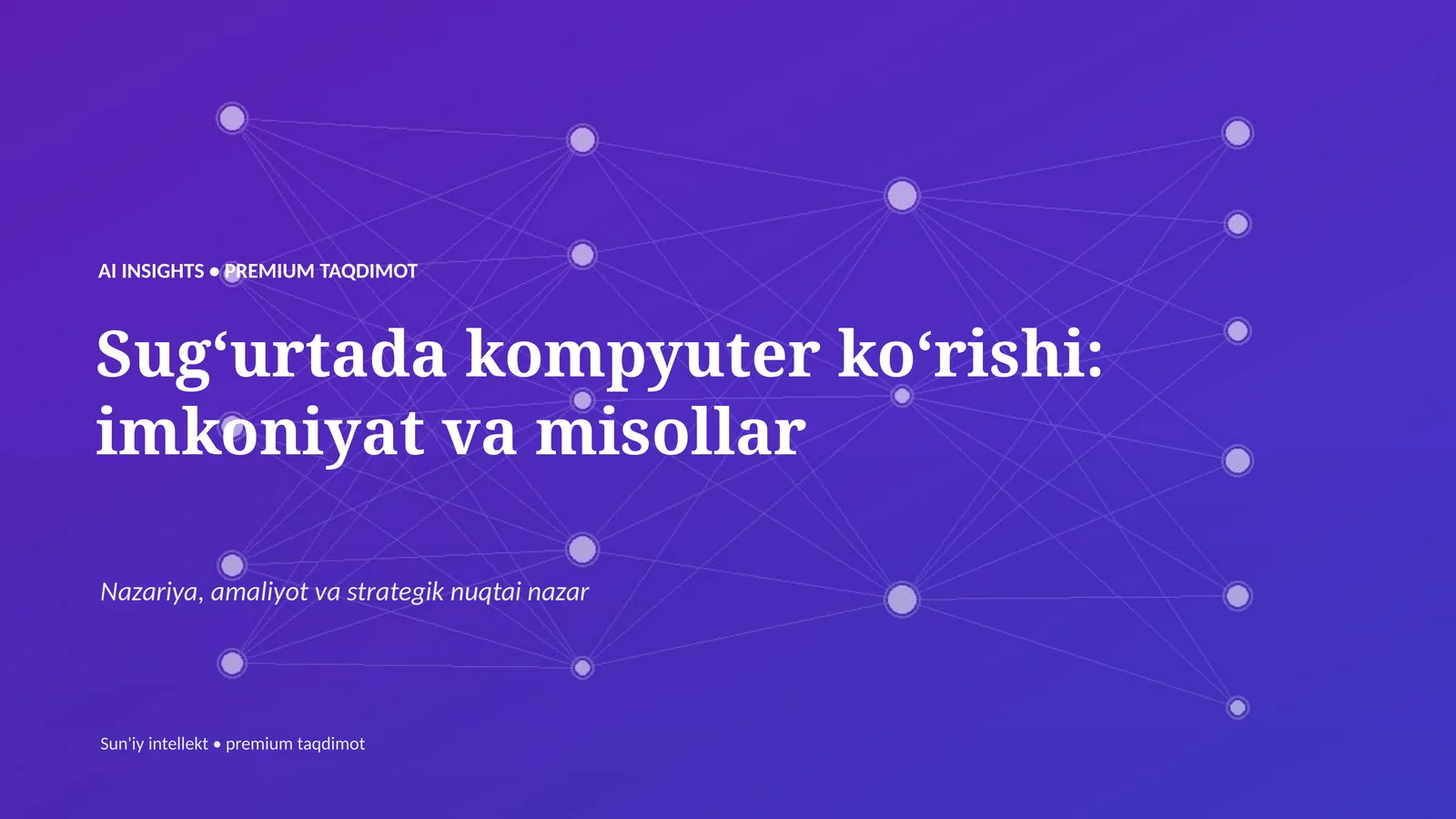 AI INSIGHTS • PREMIUM TAQDIMOT