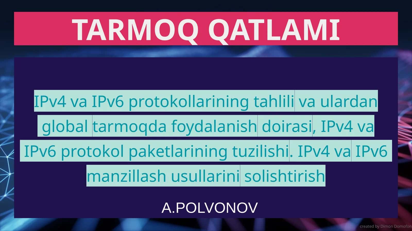 TARMOQ QATLAMI