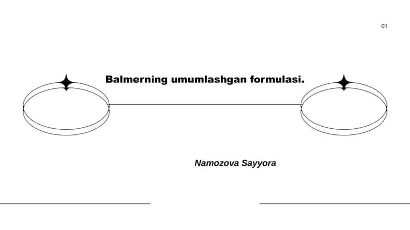 Balmerning umumlashgan formulasi