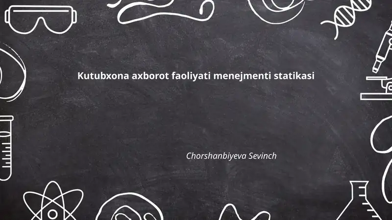 Kutubxona axborot faoliyati menejmenti statikasi