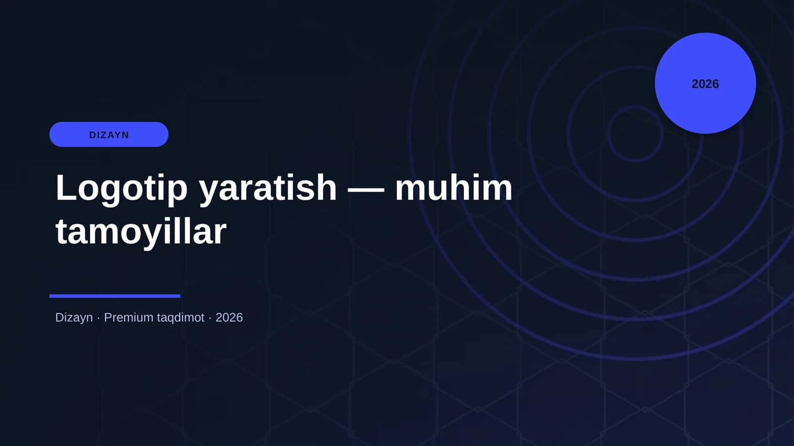 Logotip yaratish — muhim tamoyillar